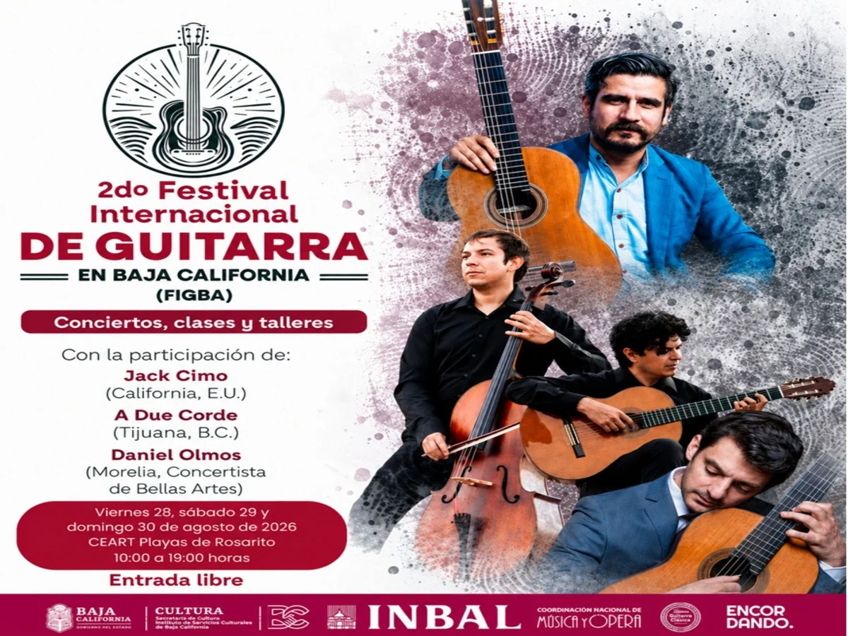 CEART PLAYAS DE ROSARITO SERÁ SEDE DEL 2º FESTIVAL INTERNACIONAL DE GUITARRA EN BAJA CALIFORNIA